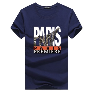 T-shirt casual Homme manches courtes en coton col rond confort