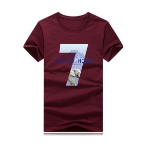 T-shirt casual manches courtes pour homme coton stretch col rond
