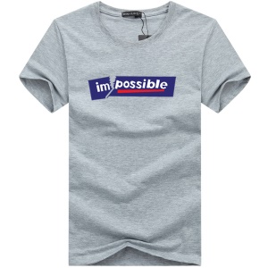 T-shirt homme en  coton à col rond et manches courtes