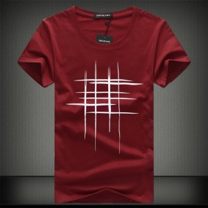 T-shirt homme en  coton à col rond et manches courtes