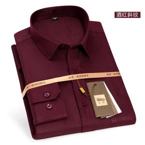 Chemise homme à manches longues slim col montant