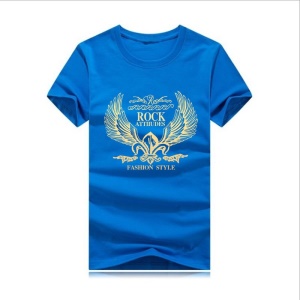 T-shirt homme en coton avec manches courtes et col rond imprimé