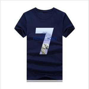 T-shirt casual manches courtes pour homme coton stretch col rond