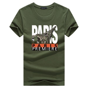 T-shirt casual Homme manches courtes en coton col rond confort