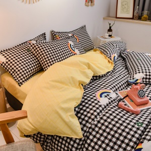 Literie en coton ensemble  de 3 pièces 4 pièces (draps housses de couette  et taies d'oreiller)
