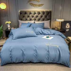 Literie en coton ensemble de 3 pièces (housse de couette + drap + taie d'oreiller)