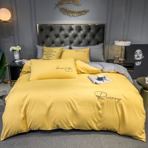 Literie en coton ensemble de 3 pièces (housse de couette + drap + taie d'oreiller)