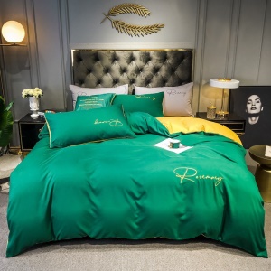 Literie en coton ensemble de 3 pièces (housse de couette + drap + taie d'oreiller)