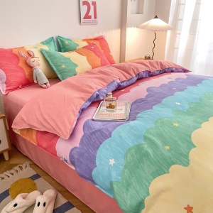 Literie en coton ensemble  de 3 pièces 4 pièces (draps housses de couette  et taies d'oreiller)