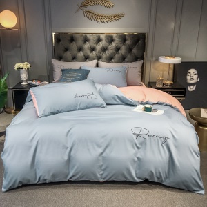 Literie en coton ensemble de 3 pièces (housse de couette + drap + taie d'oreiller)