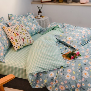 Literie en coton ensemble  de 3 pièces 4 pièces (draps housses de couette  et taies d'oreiller)