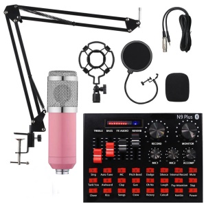 Kit carte son LED respiration lumière réglage automatique (Carte son + câble live de la carte son*2 + câble de données + microphone + câble audio 6.0 de 2,5m + support anti-vibration + support cantilever)