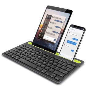 Clavier Bluetooth rechargeable avec fente pour téléphone portable/tablette