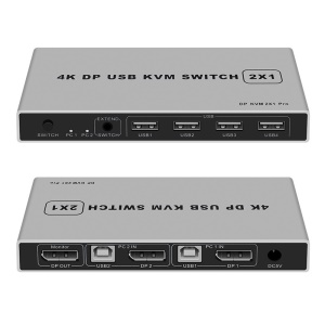 Xihong DP KVM commutateur 2X1 4K * 2K 60Hz