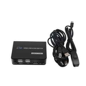 WALBUSS Commutateur HDMI KVM 2 entrées vers 1 sortie 4K haute définition