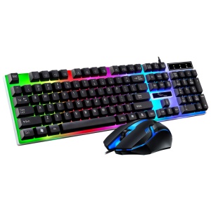 Ensemble de clavier et souris filaire lumineuse