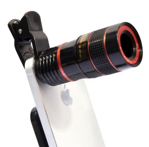Objectif pour smartphone téléphoto télescope 8X téléobjectif avec clip fixe