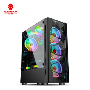 WANJIA PC Gamer Unité centrale de l'ordinateur de bureau ATX USB3.0 HDD*2 SSD*2