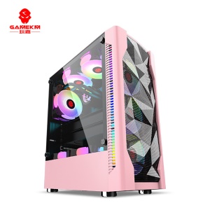 WANJIA PC Gamer Unité centrale de l'ordinateur de bureau ATX USB3.0 HDD*2 SSD*2