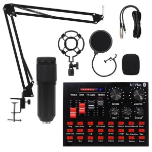 Kit carte son LED respiration lumière réglage automatique (Carte son + câble live de la carte son*2 + câble de données + microphone + câble audio 6.0 de 2,5m + support anti-vibration + support cantilever)
