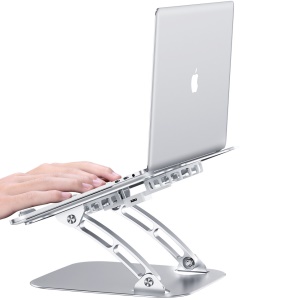 Support ordinateur laptop avec refroidir intégré vertical pliable en alliage d'aluminium