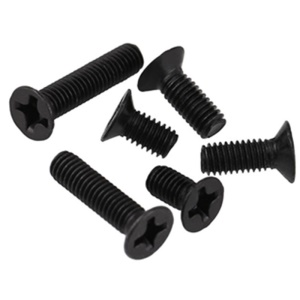 Vis cruciforme à tête fraisée * 500PCS en acier au carbone noir
