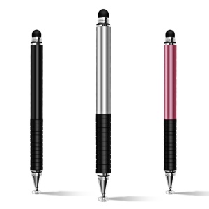Double stylet tactile en transparents Tête de stylo en caoutchouc souple