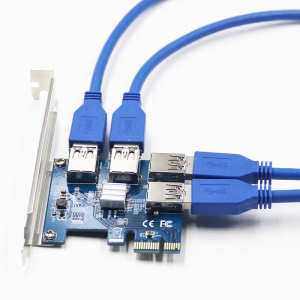 WBTUO Carte d'extension PCIE-USB 1 à 4