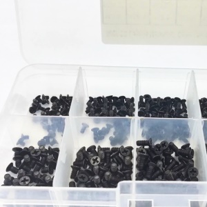 Vis cruciforme à tête fraisée * 500PCS en acier au carbone noir