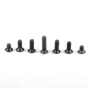 Vis cruciforme à tête fraisée * 500PCS en acier au carbone noir