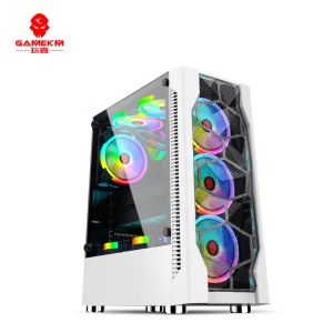 WANJIA PC Gamer Unité centrale de l'ordinateur de bureau ATX USB3.0 HDD*2 SSD*2