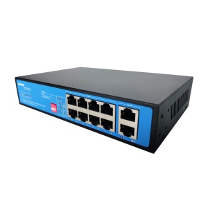 Commutateur POE intelligent Gigabit 8+2 ports électriques