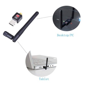 Carte réseau sans fil USB mini USB 2.0 noir