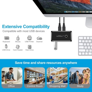 Commutateur USB 3.0 4 ports noir