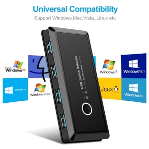 Commutateur USB 3.0 4 ports noir