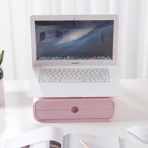 Support moniteur PC à casier de rangement en ABS