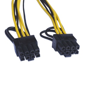 YUFAN Câble d'alimentation PCI 6pin femelle vers double 6 + 2pin un sur deux