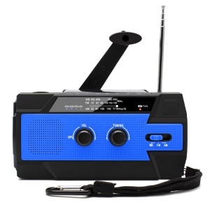 Radio multifonctionnelle d'extérieur Radio solaire à manivelle SOS alarme LED lumière Sortie USB pour charge batterie