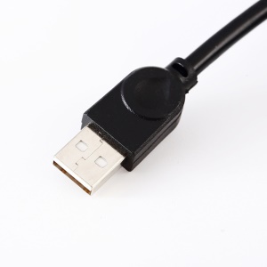 Câble de rallonge USB avec noyau du fil en cuivre complet Noir