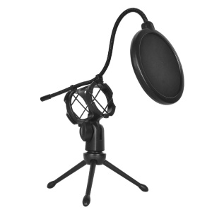 Microphone trépied rétractable portable antichoc