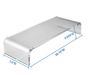 Support pour écran de l'ordinateur en acrylique transparent
