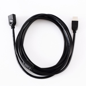 Câble de rallonge USB avec noyau du fil en cuivre complet Noir