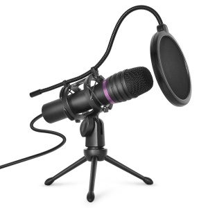 Microphone trépied rétractable portable antichoc