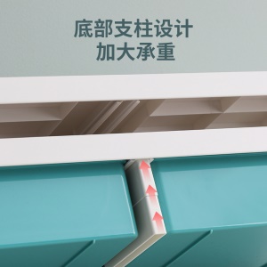 Haixin support pour écran double étage avec tiroirs de rangement