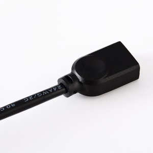 Câble de rallonge USB avec noyau du fil en cuivre complet Noir