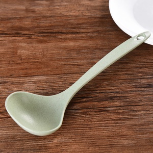 Cuillère en paille de blé avec long manche