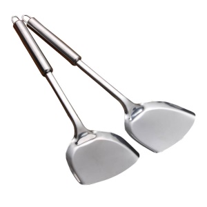Spatule de cuisine en acier inoxydable poli