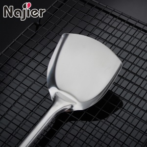Spatule de cuisine en acier inoxydable poli