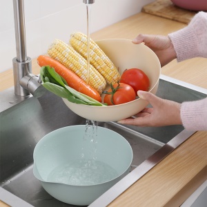 Bassine à légumes 2 en 1 extra-épais en plastique