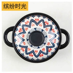 Casserole en céramique de style japonais supportant les hautes températures de cuisson